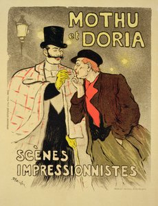 Reprodução de um cartaz publicitário &39;Mothu and Doria&39;in impressionista, 1893